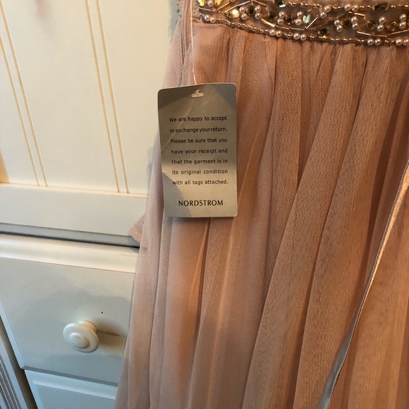 Sequin hearts rose gold/blush prom dress - Picture 5 of 7